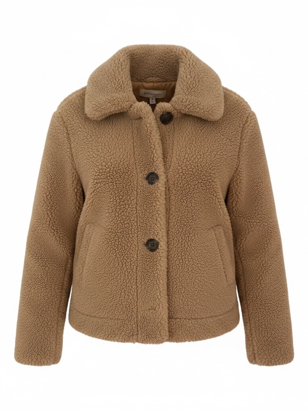 Philosophy Plush Teddy Faux Shearling Jacket in Beige